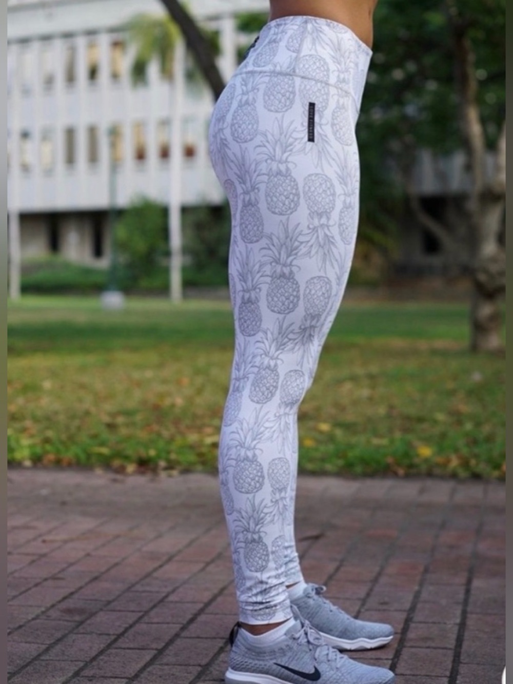 Love Fitness Apparel White Pineapple Leggings